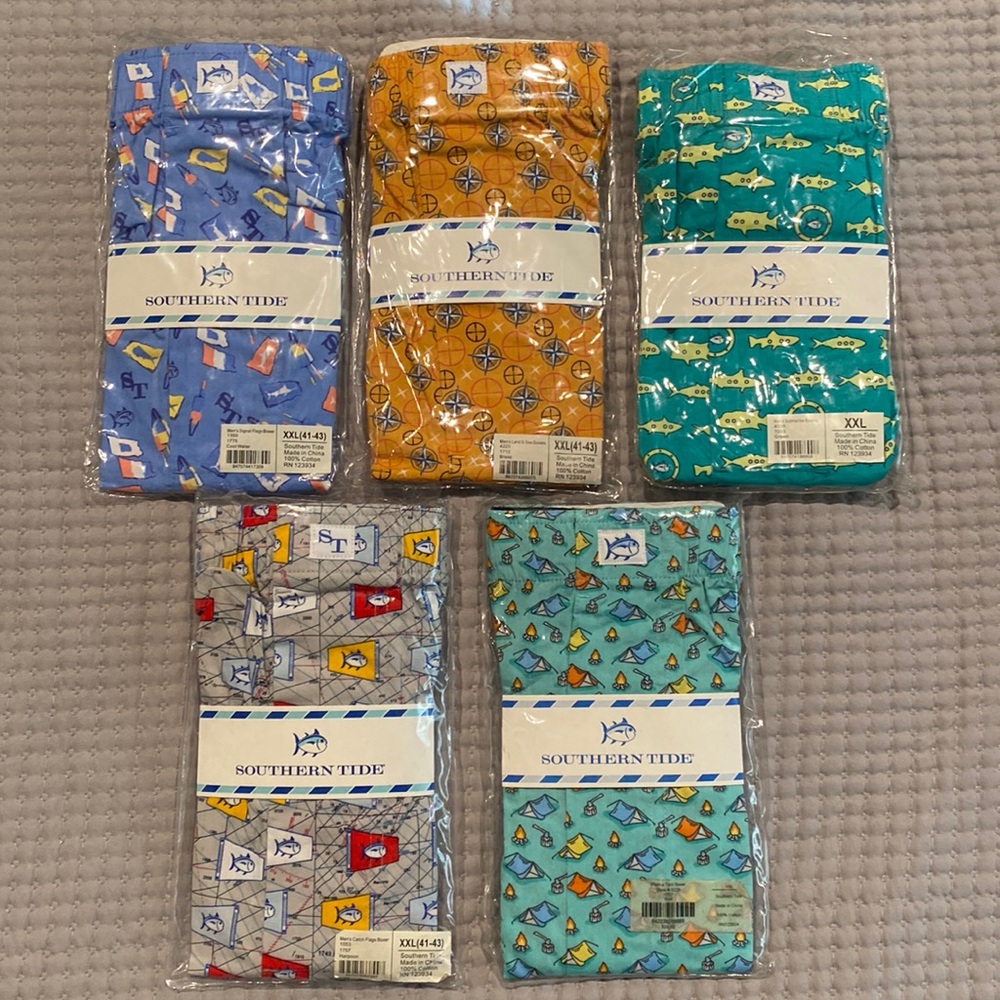 Southern Tide Boxers (XXL - 5 piece bundle)